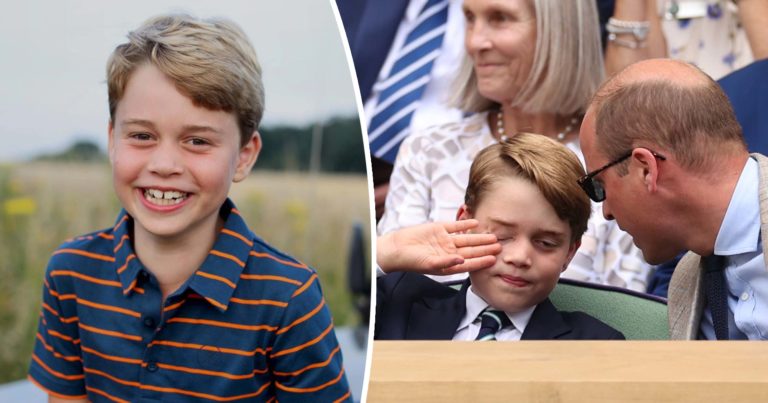 Prince George tells dad Prince William that he was “too hot” in suit at Wimbledon amid heat wave