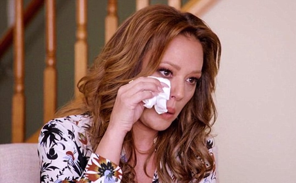 Leah Remini is overcome with grief