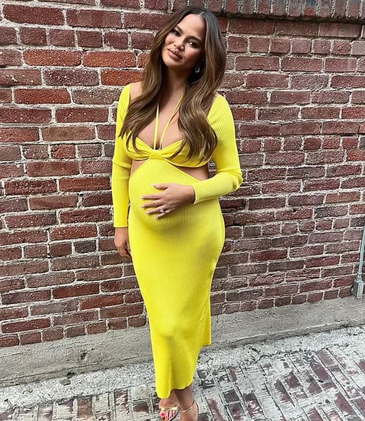 Pregnant Chrissy Teigen, 36, says she has been coughing up blood… after suffering digestive issues