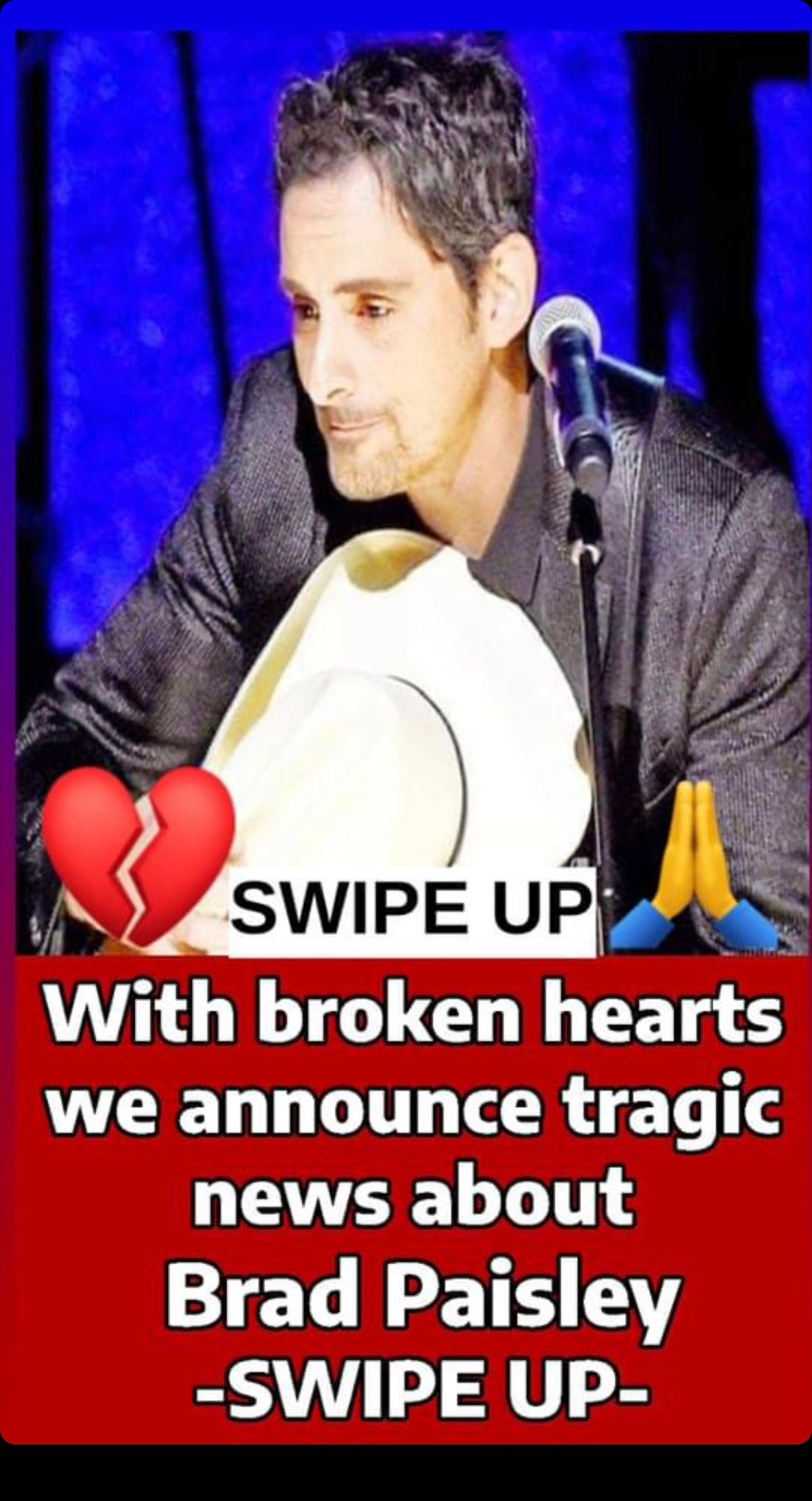 With broken hearts, Brad Paisley bad news! He is battling with terminal disease