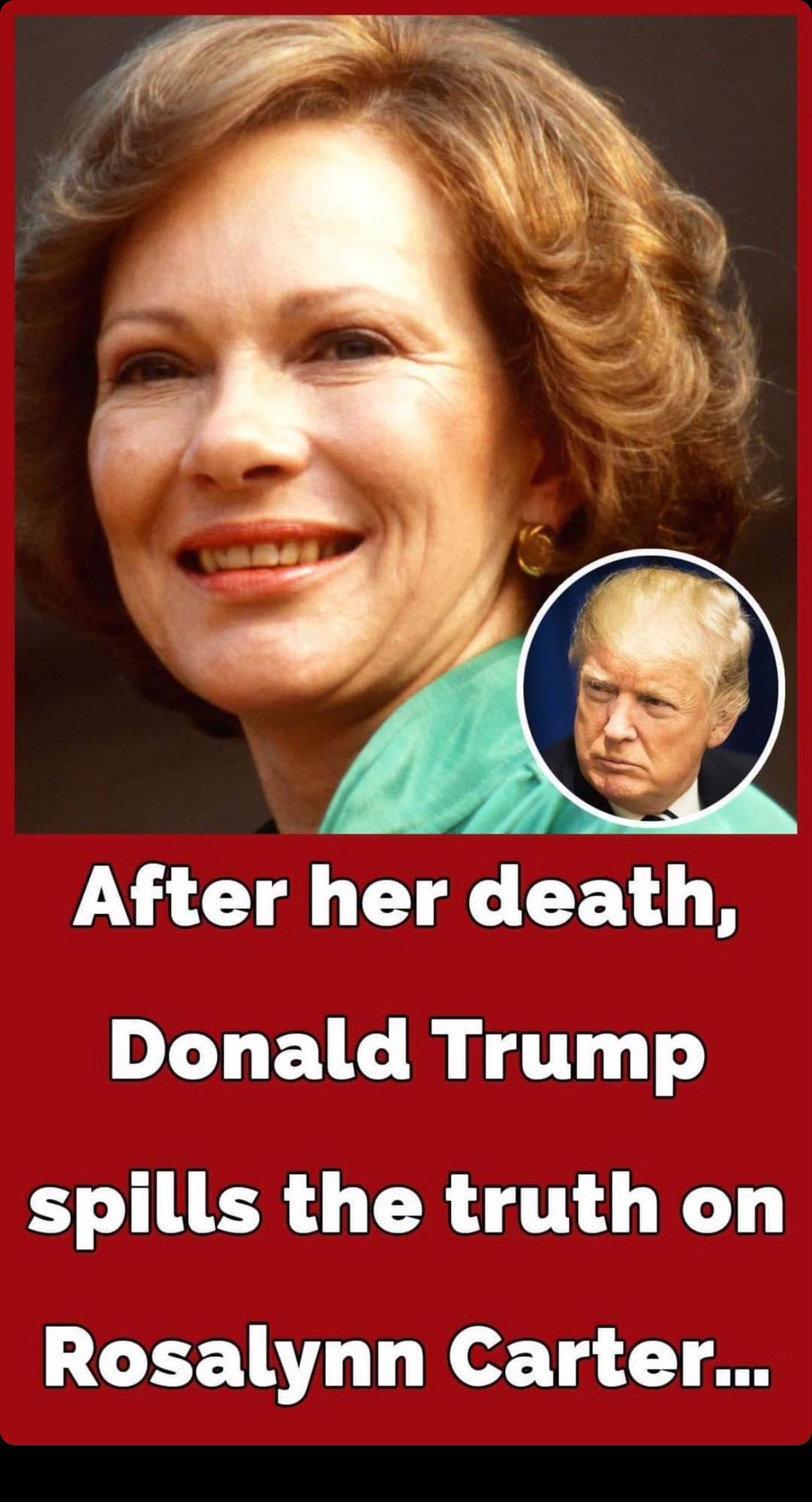 Donald Trump breaks silence after former first lady Rosalynn Carter’s death