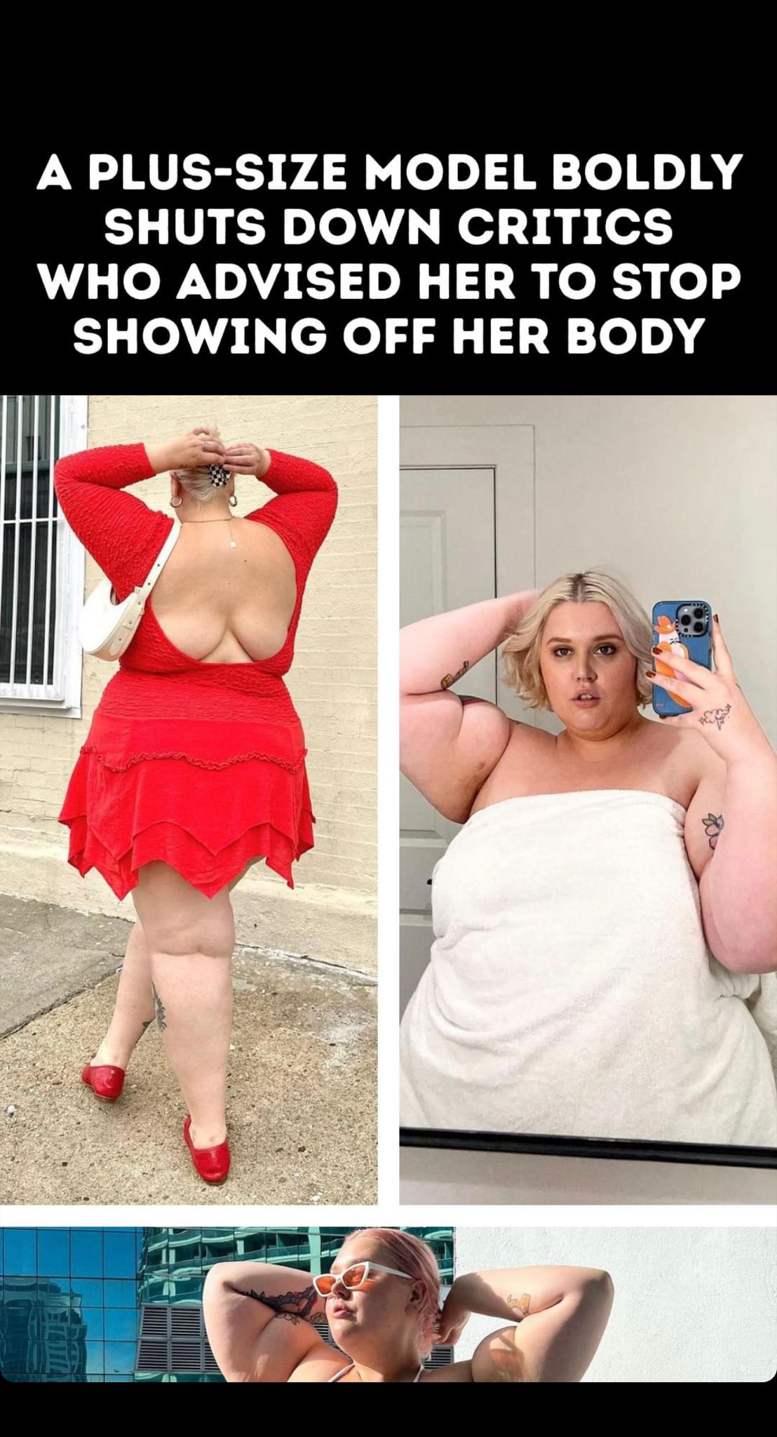 A Plus-Size Model Boldly Shuts Down Critics Who Advised Her to Stop Showing Off Her Body