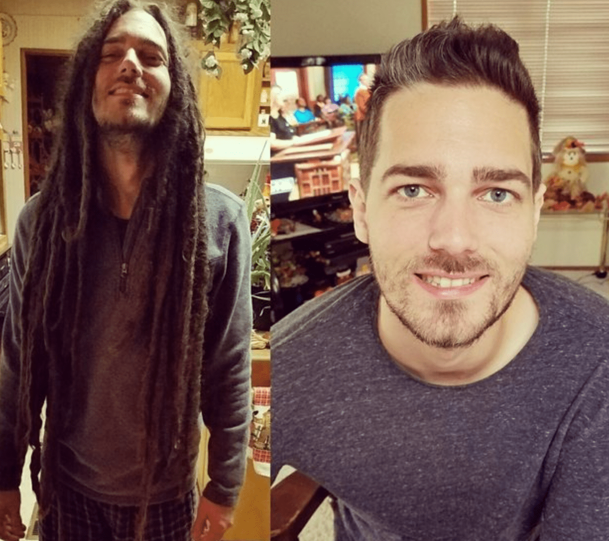 After wearing dreadlocks for over a decade, the guy got his hair cut and stormed the Internet with the final result