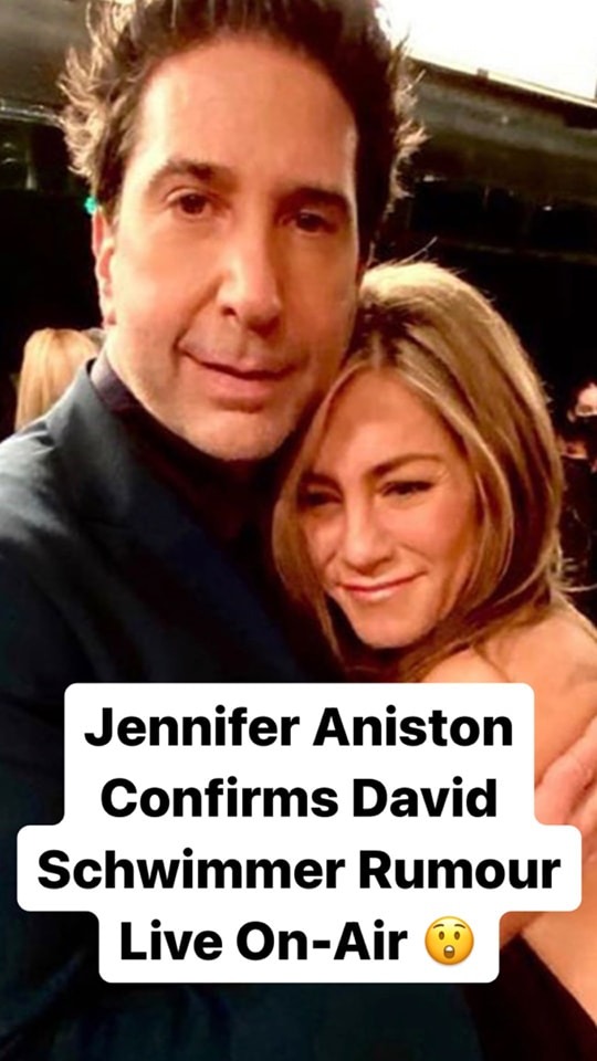 Jennifer Aniston Confirms David Schwimmer Rumour Live On-Air