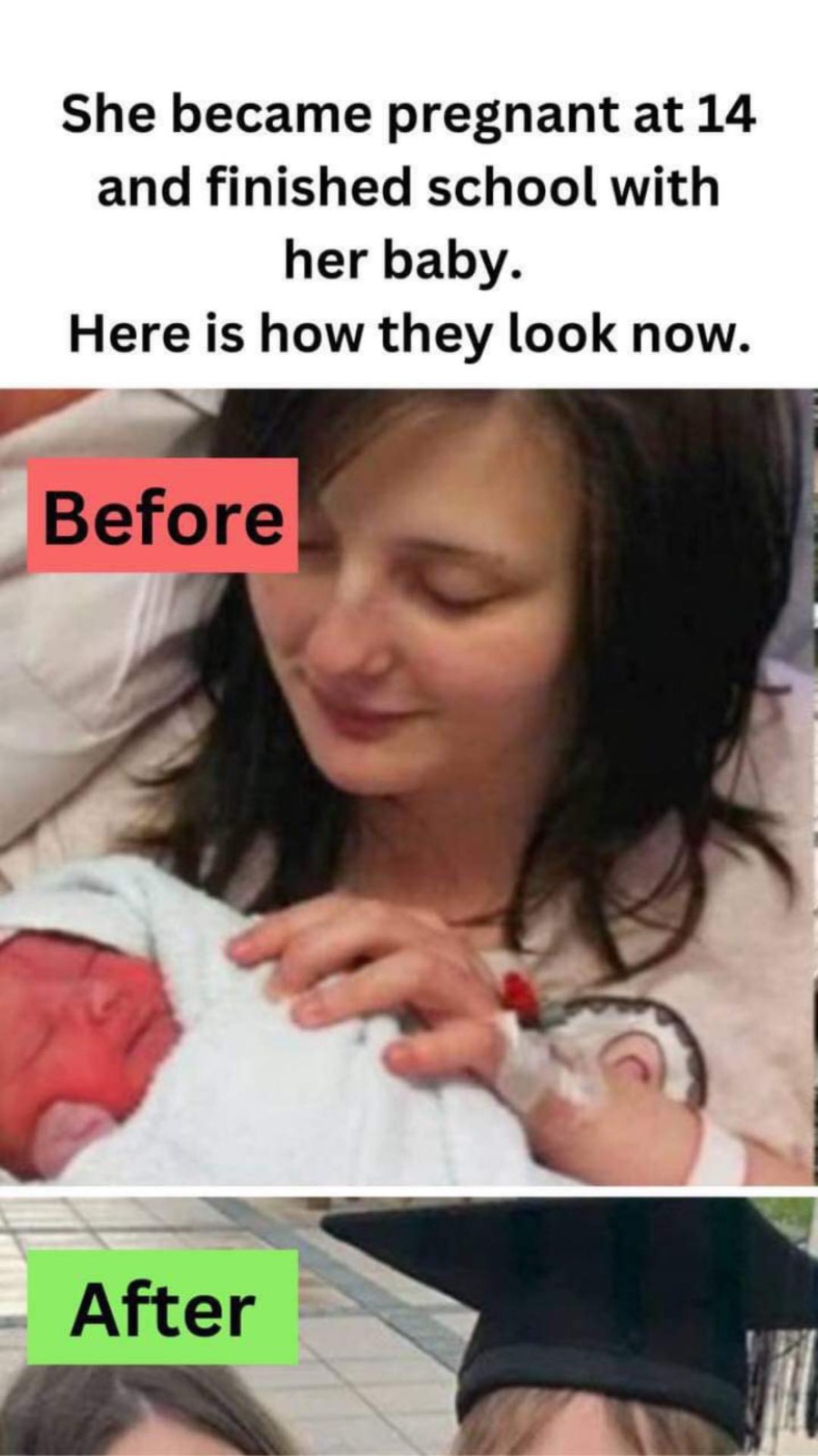 She became pregnant at the age of 14 and finished high school with her daughter… Here is what they look like now…