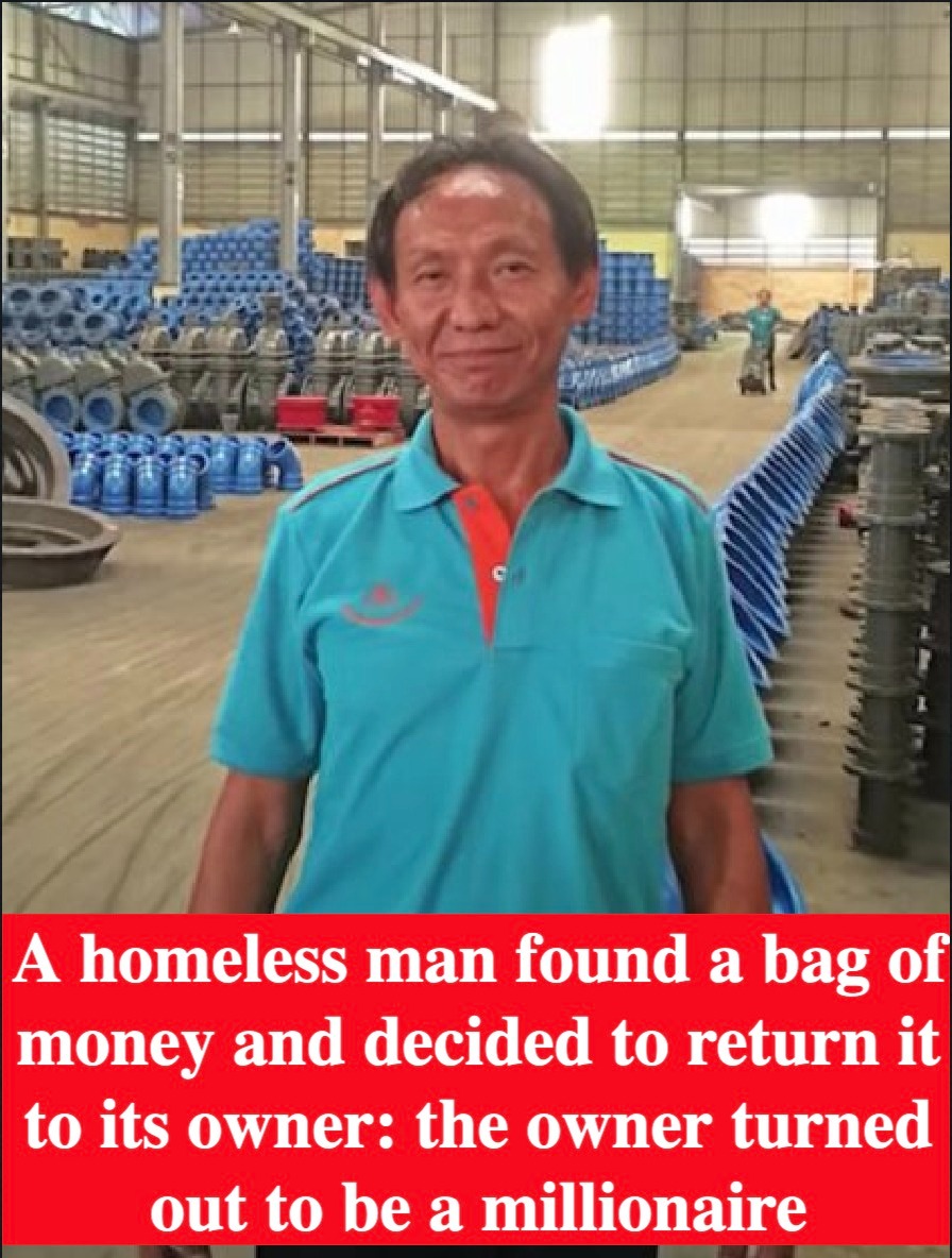 A homeless man found a bag of money and decided to return it to its owner: the owner turned out to be a millionaire