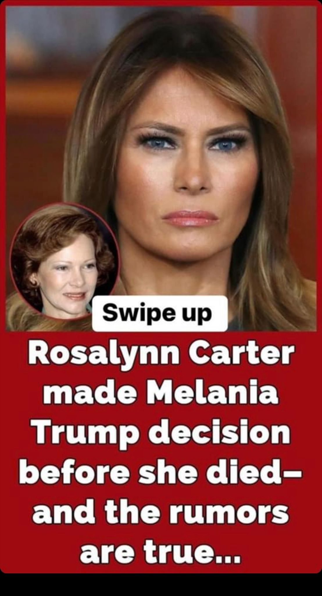 Rosalynn Carter made big Melania Trump decision before her death