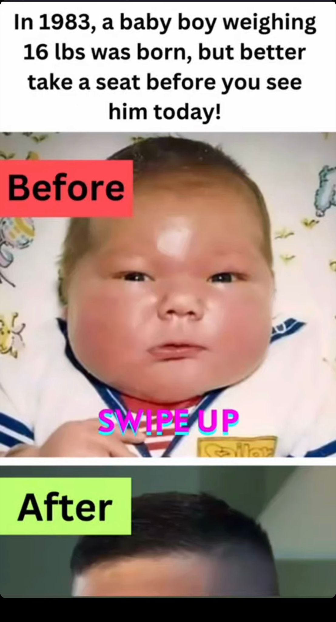 16-Pound Giant Baby Made Headlines In 1983, But Wait Till You See Him Today