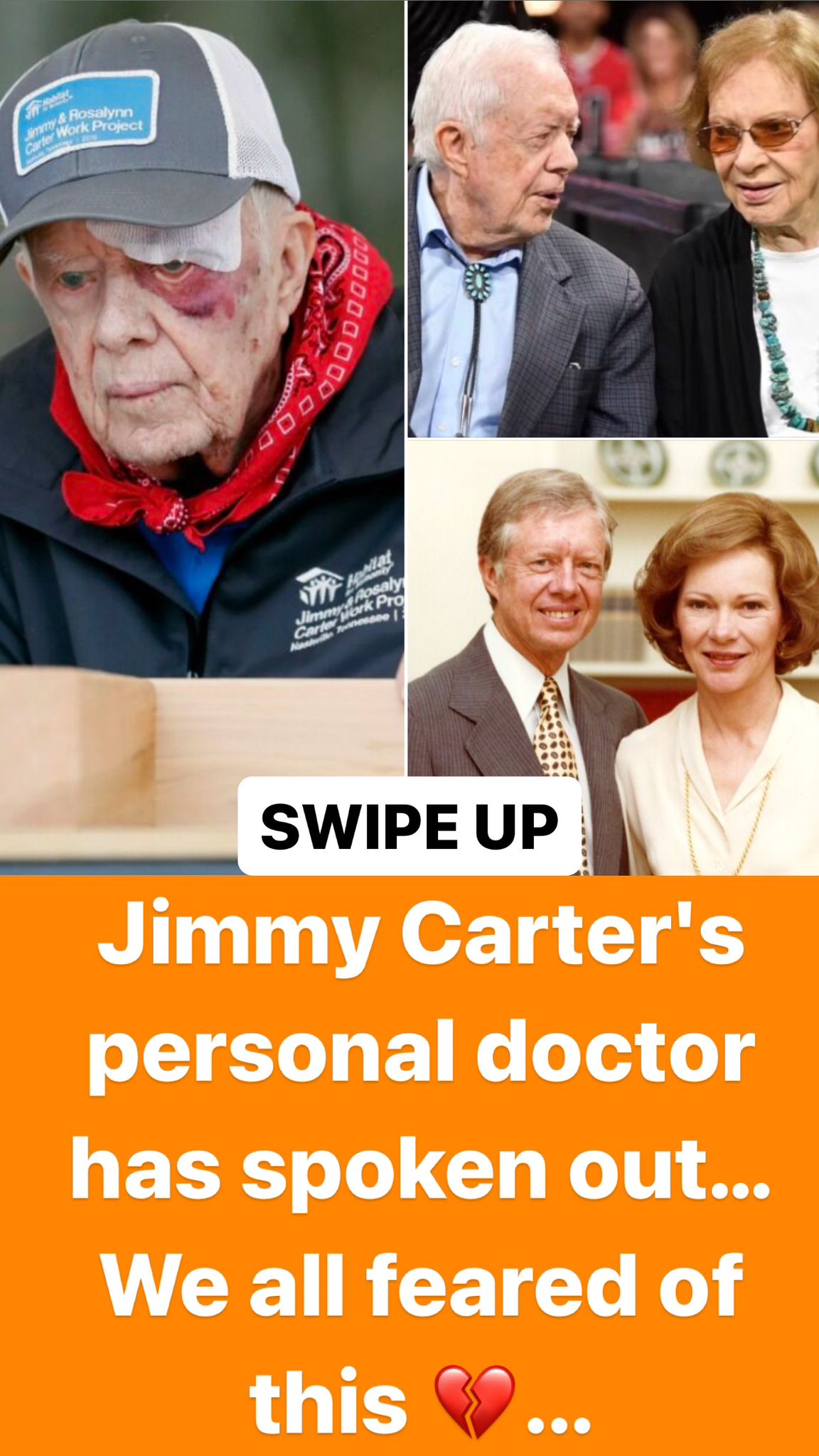 Jimmy Carter’s Doctor Concerned for His Health after the Passing of Rosalynn