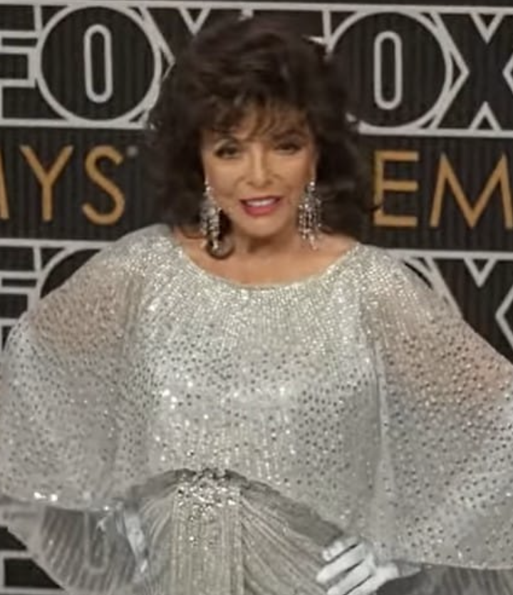 Joan Collins Fans Distracted By Her Ageless Look At The Recent Emmy Awards..