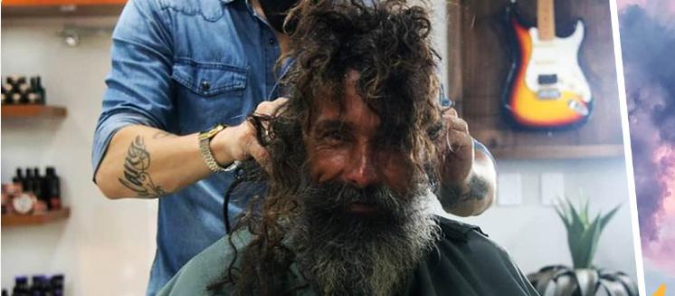 This homeless man got a haircut and here is how he looks after!