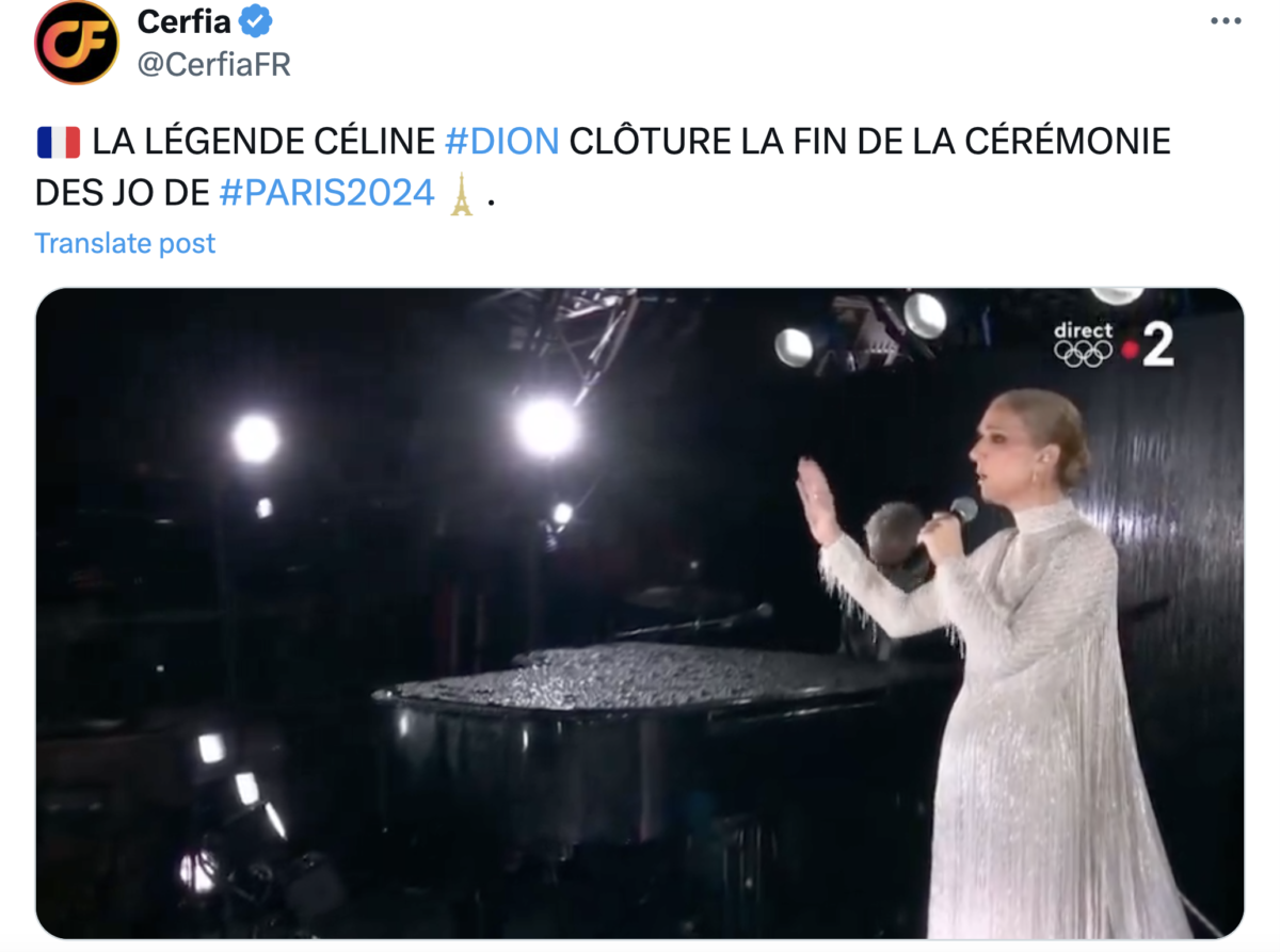 Just Like She Promised: Celine Dion Sings Again During The Paris Olympics Opening Ceremony